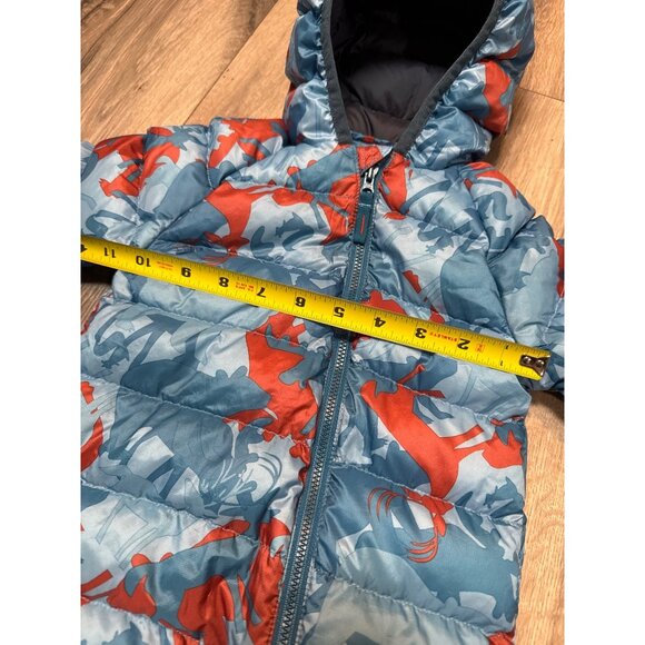 L.L. Bean Infant DownTek Insulated Snowsuit Size 6-12 Months Blue/Orange Deer Pr - Picture 8 of 10